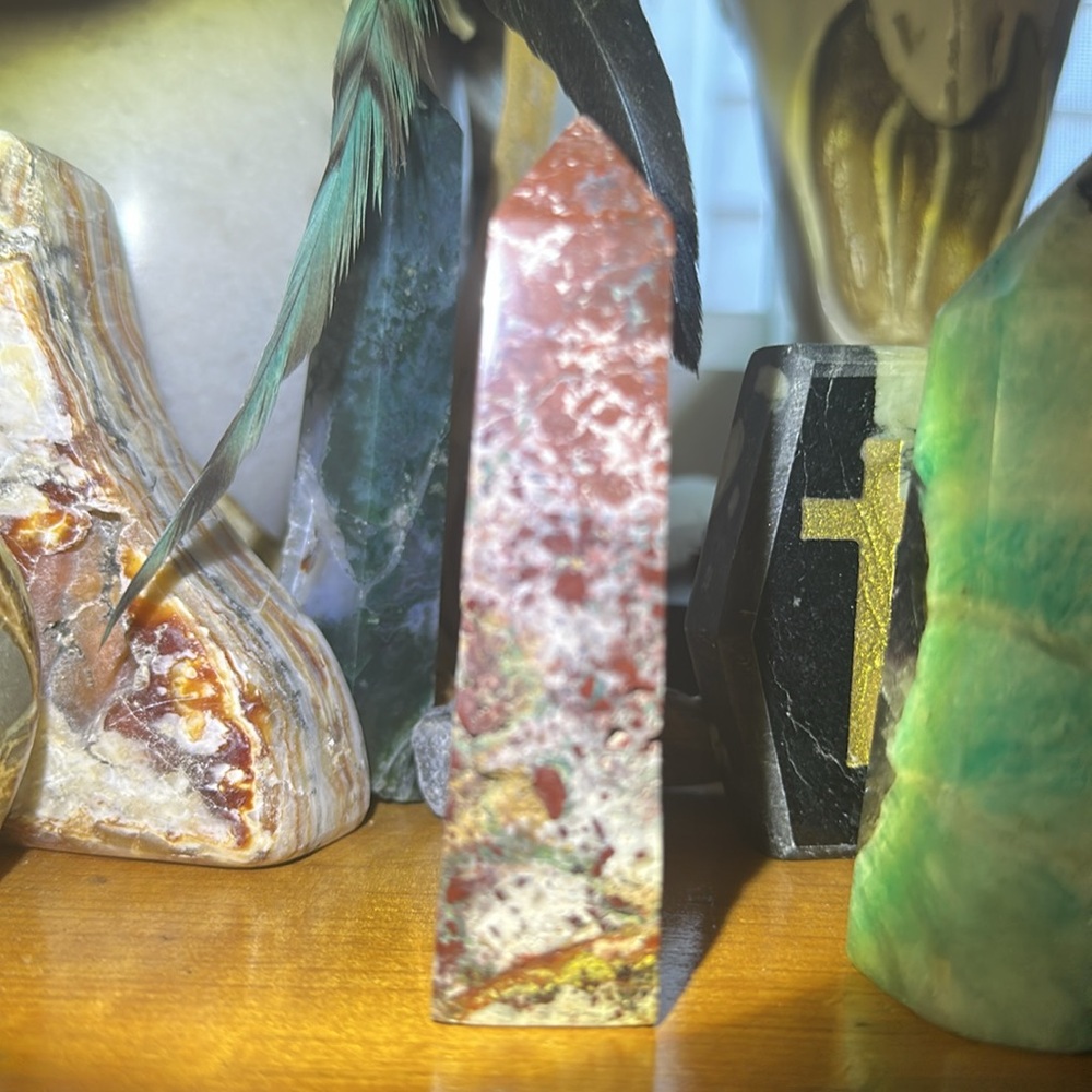 5” kaleidoscope brecciated jasper tower SALE